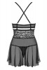 Babydoll e Tanga OB838 preto