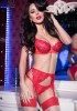 Lingerie 3 peças CR4192 vermelho