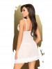 Babydoll e tanga Sunset branco