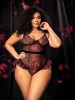 Body MB8645X rendado com flores e folhos