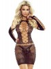 Mini-vestido sexy BD1532 (incluí luvas)