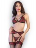 CR-4468 conjunto de 4 peças preto/vermelho (incluí meias)