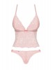 Delicanta top e cuecas rosa suave