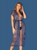 Flowlace robe em renda azul
