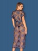 Flowlace robe em renda azul