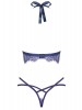 Flowlace conjunto de lingerie em renda azul (copas almofadadas)