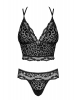 Giully top e tanga padrão leopardo