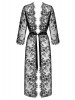 Lashy Robe longo em renda preta