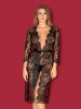 Lashy Robe longo em renda preta