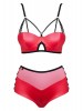 Leatheria conjunto vermelho/preto