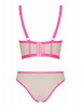Nudelia mini-corpete e tanga rosa/nude