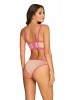 Nudelia mini-corpete e tanga rosa/nude