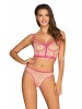 Nudelia mini-corpete e tanga rosa/nude