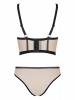 Nudelia mini-corpete e tanga preto/nude