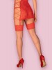 Rediosa meias de ligas vermelho/pele