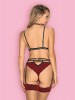 Sugestina conjunto de 3 peças em veludo vermelho