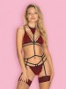 Sugestina conjunto de 3 peças em veludo vermelho