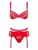Heartina conjunto 3 peças vermelho