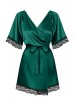 Sensuelia Robe de cetim verde