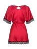 Sensuelia Robe de cetim vermelho