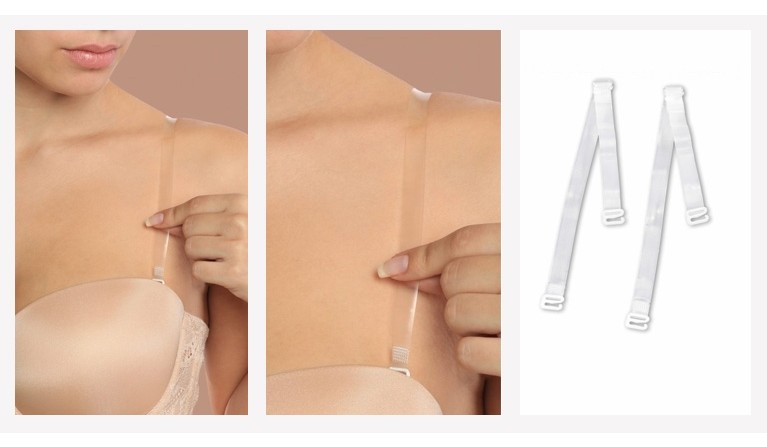 Alças transparentes silicone 10mm