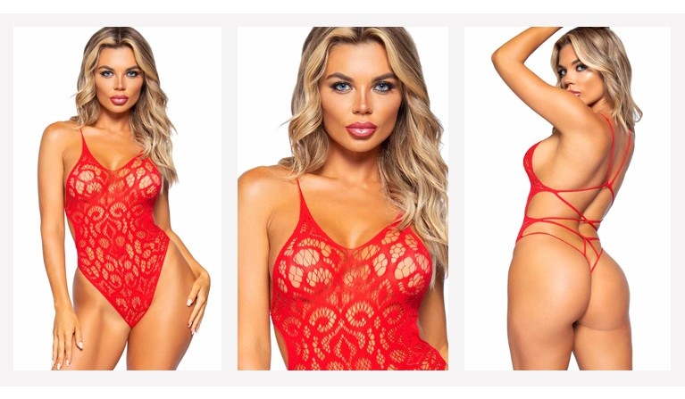 Body de malha vermelho