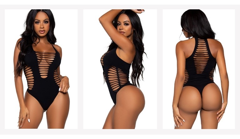 Racer body sem costuras preto