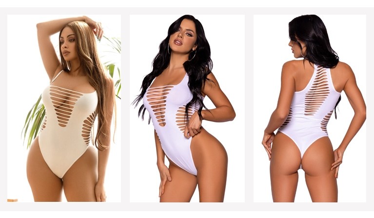Racer body sem costuras branco