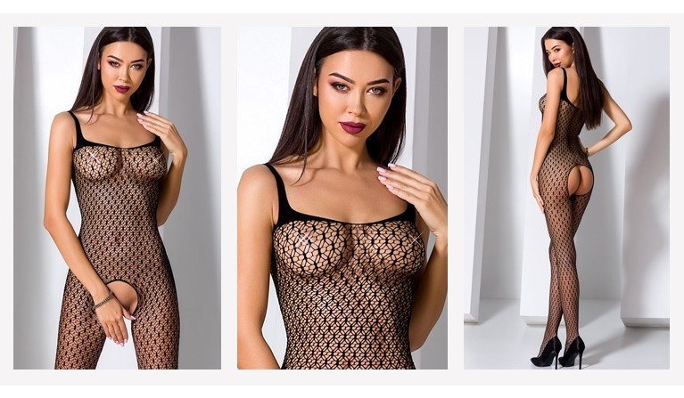 BS071 Bodystocking preto