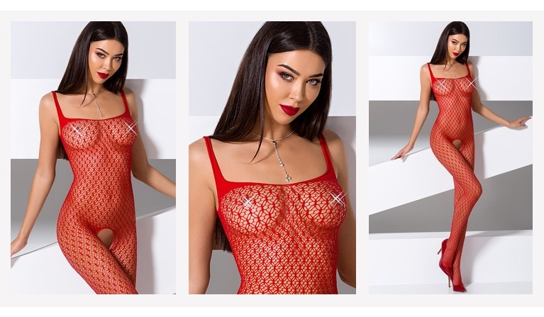 BS071 Bodystocking vermelho