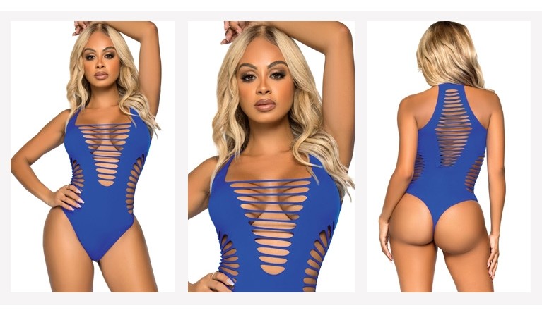 Racer body sem costuras azul