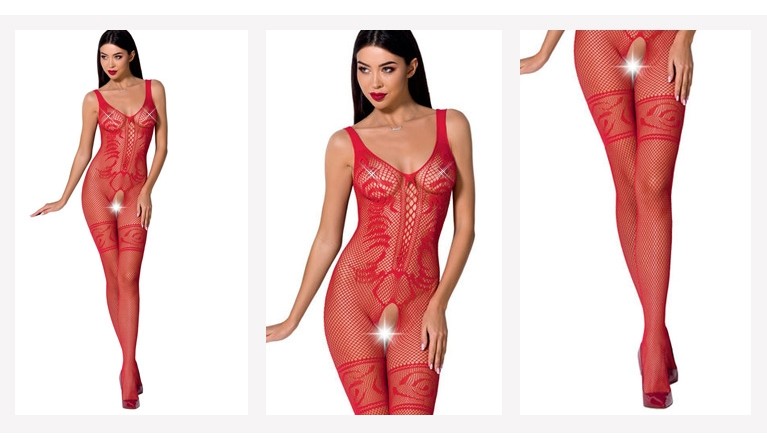 BS069 Catsuit Julitta vermelho