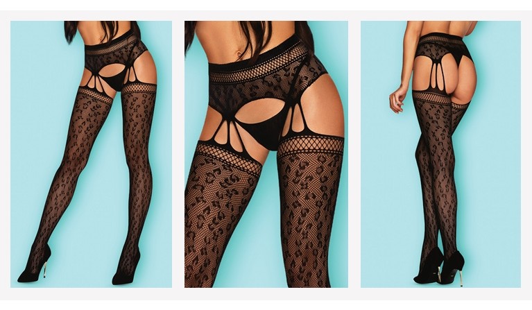 Collants S817 padrão leopardo