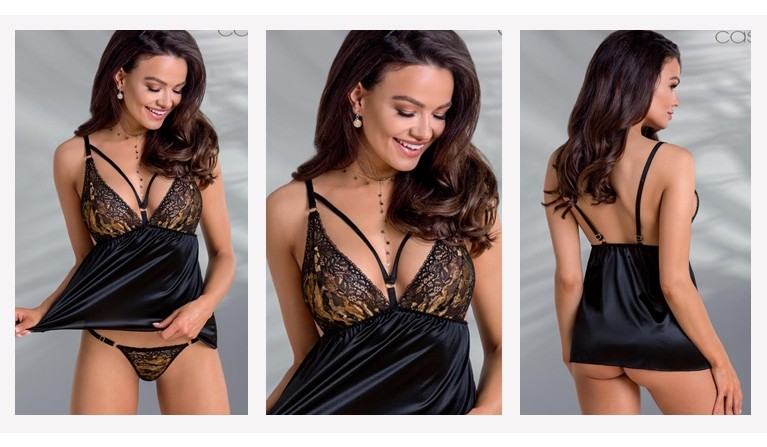 Divine babydoll de noite e tanga