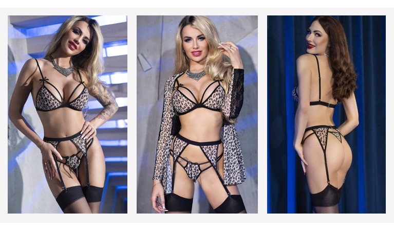 CR-4482 Conjunto leopardo 4 peças (inclui meias)
