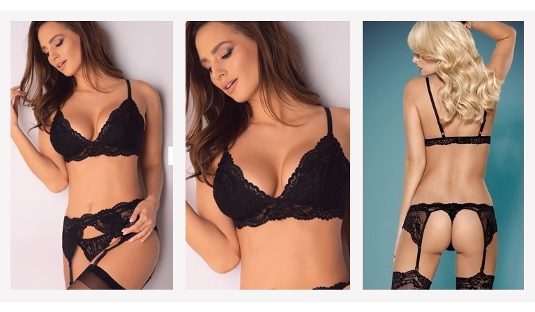 OB810 Conjunto 3 peças preto (copas almofadadas)