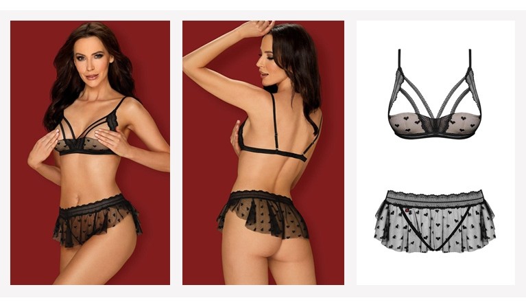 Lingerie Heartia 2 peças com soutien almofadado