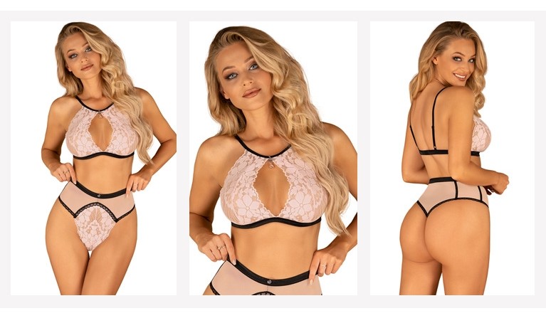 Lilines conjunto de 2 peças rosa nude