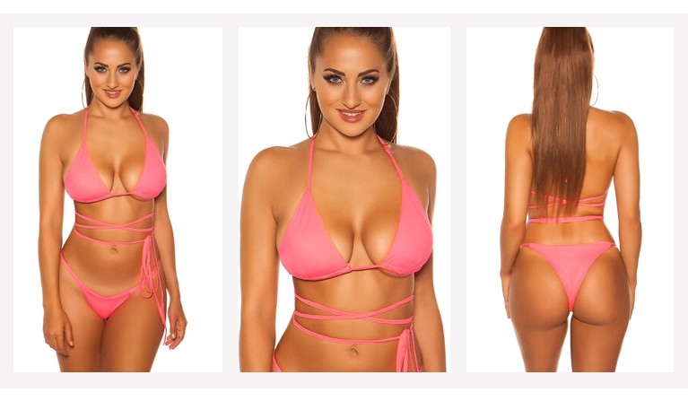 TOP de Biquíni Mia coral neon 12.90€  | Promoção até dia 31.12.22