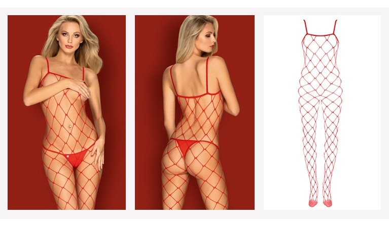 Bodystocking N102 vermelho