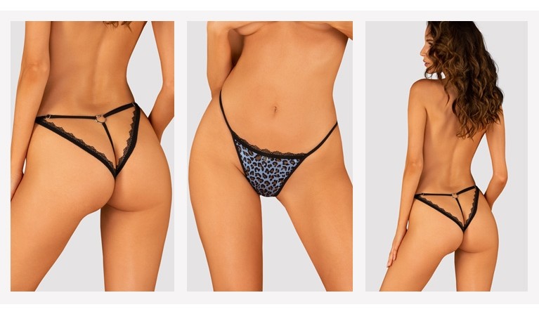 Tanga Nadines padrão leopardo