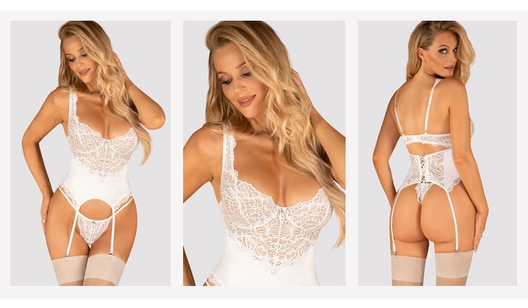 Amor Blanco corpete e tanga