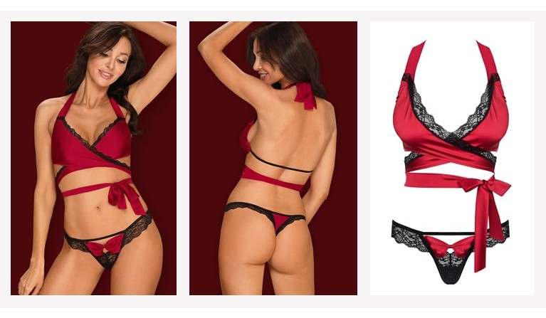Sensuelia conjunto vermelho/preto