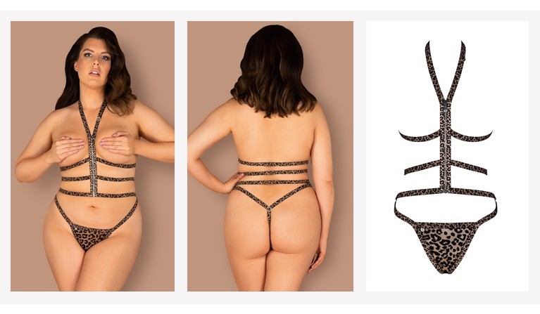 Tigrita conjunto de 2 peças padrão oncinha XL/XXL