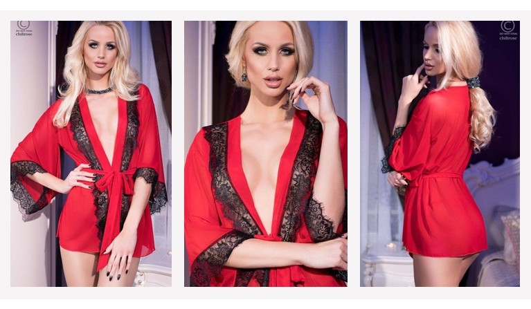 Robe CR-4113 vermelho/preto