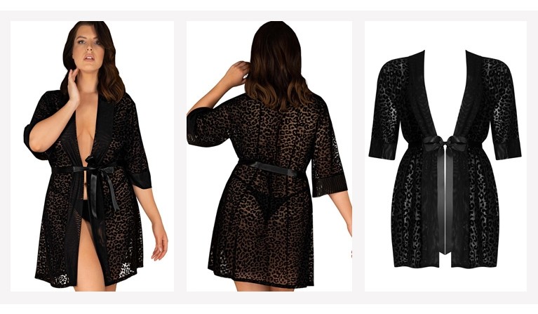 Robe Jagueria padrão leopardo 4XL/5XL 6XL/7XL