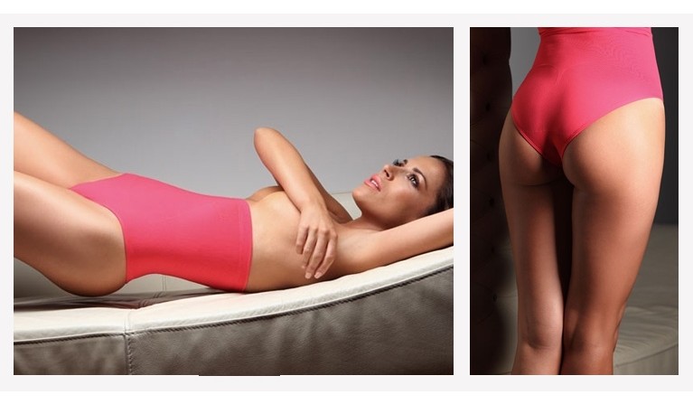 SHAPE ME cueca cinta alta Clássica em coral, preto, pele | Promoção até dia 31.12.22