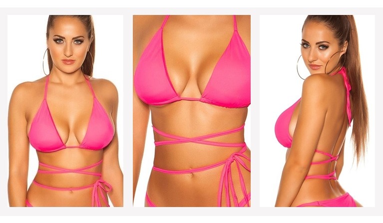 Biquíni Mia rosa neon Top | Promoção até dia 31.12.22