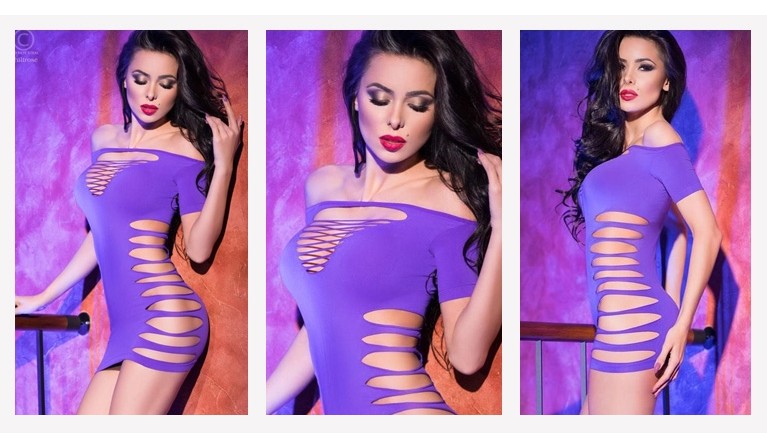 Vestido CR-4169 roxo