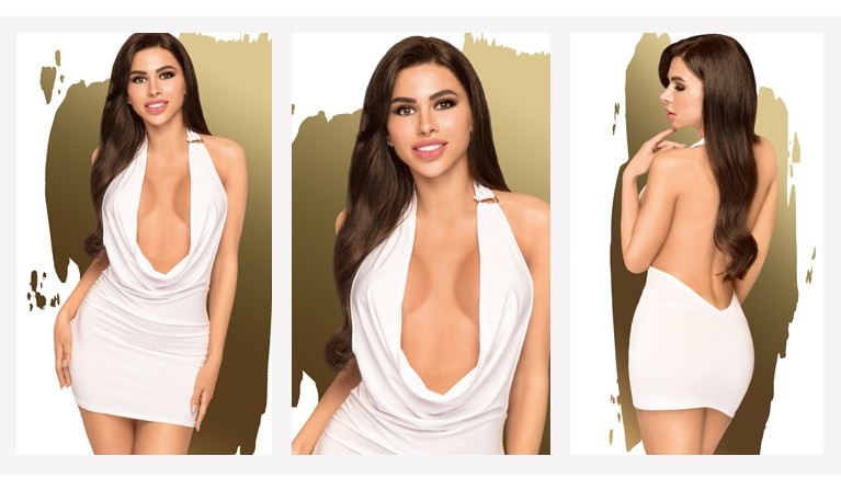 Heart vestido curto branco